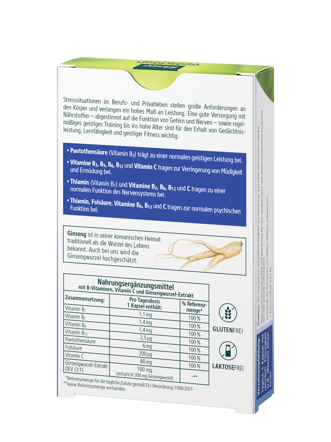 Kneipp Ged&auml;chtnis + Konzentration 30Stk - R&uuml;ckansicht