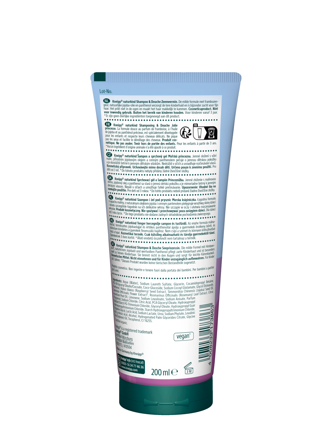 Naturkind Shampoo & Dusche Seeprinzessin - R&uuml;ckansicht