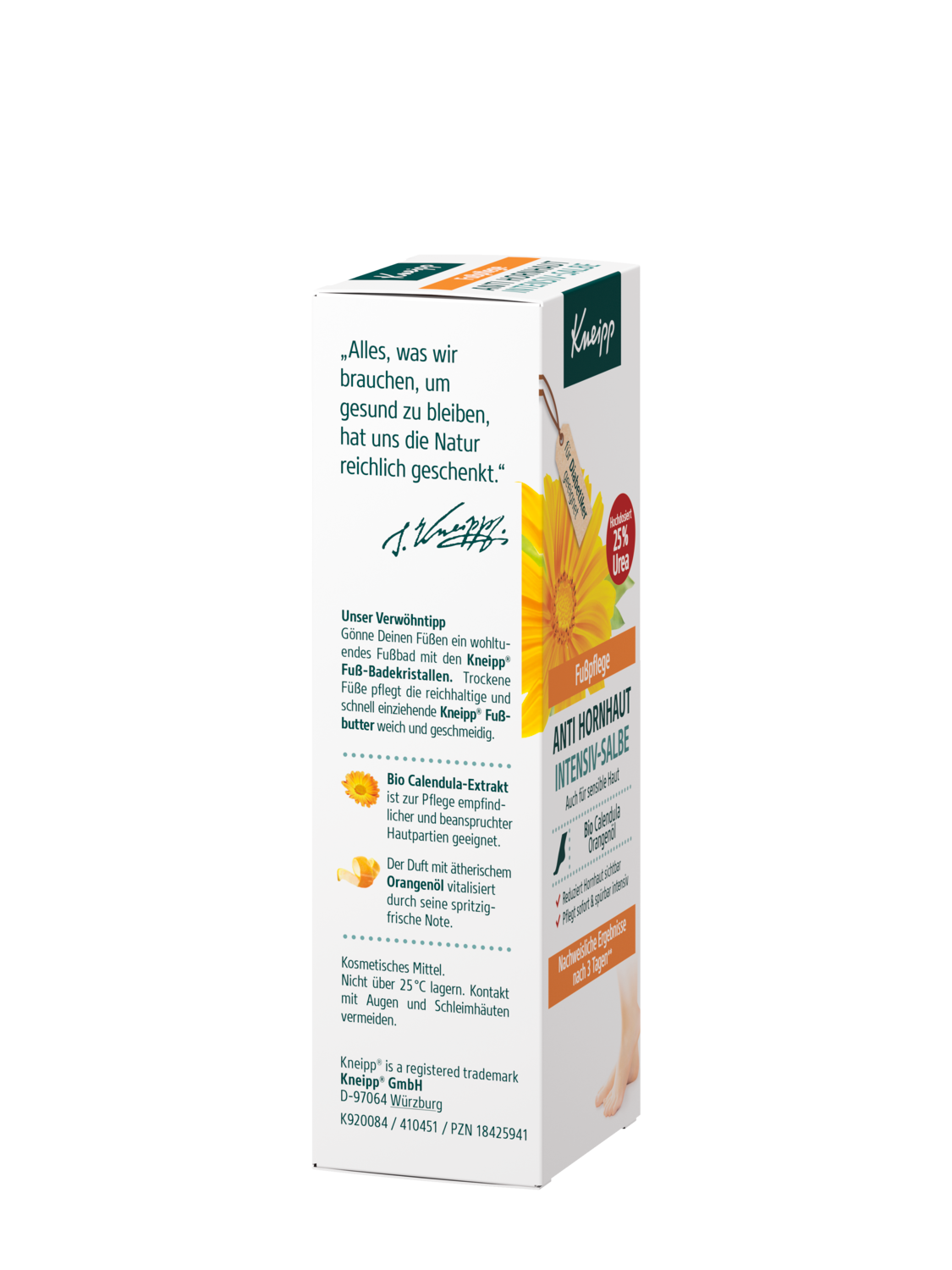 Kneipp Anti Hornhaut Intensiv Salbe 75ml - Rechte Ansicht
