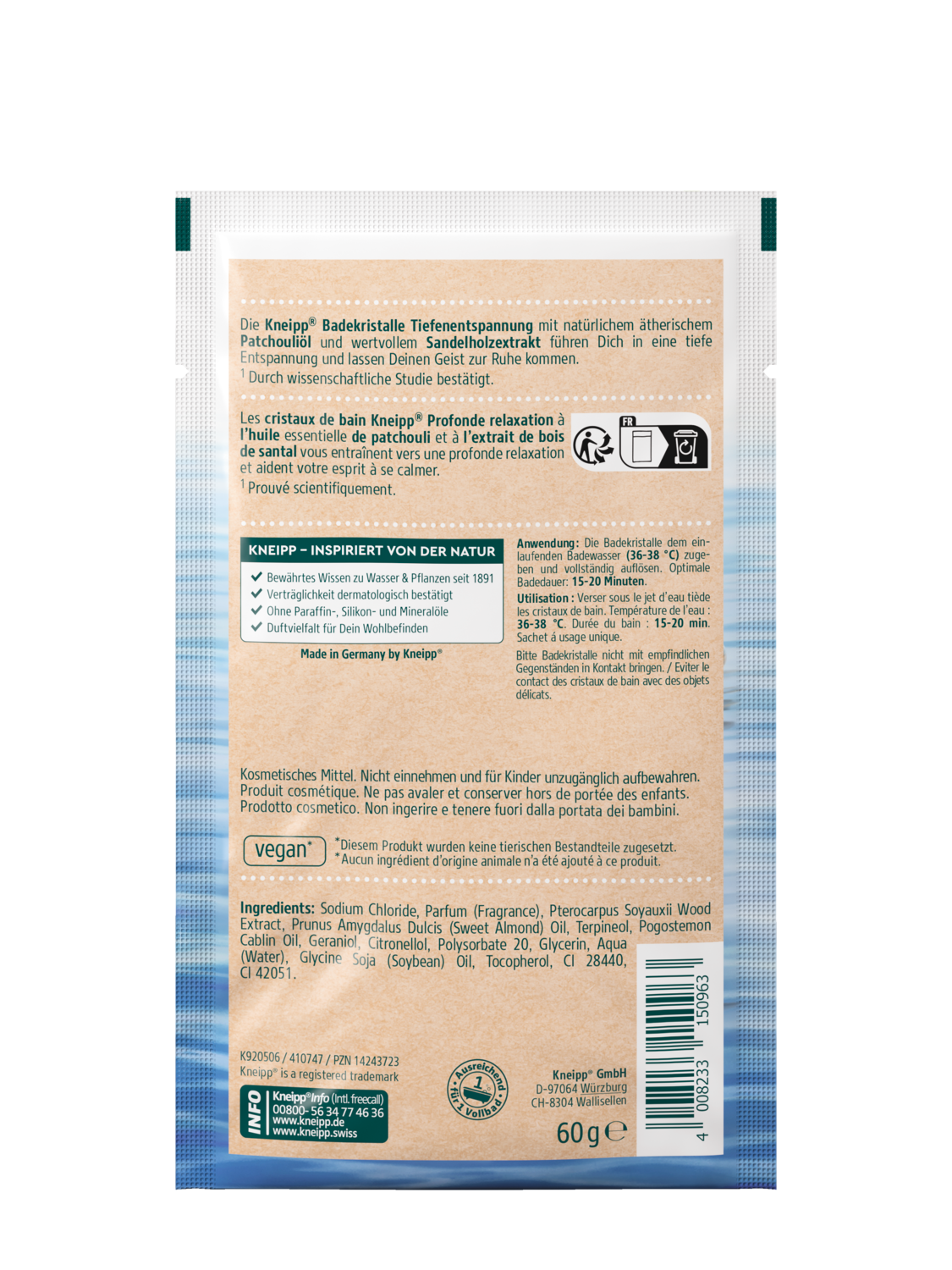 Kneipp Badekristalle Tiefenentspannung - R&uuml;ckansicht