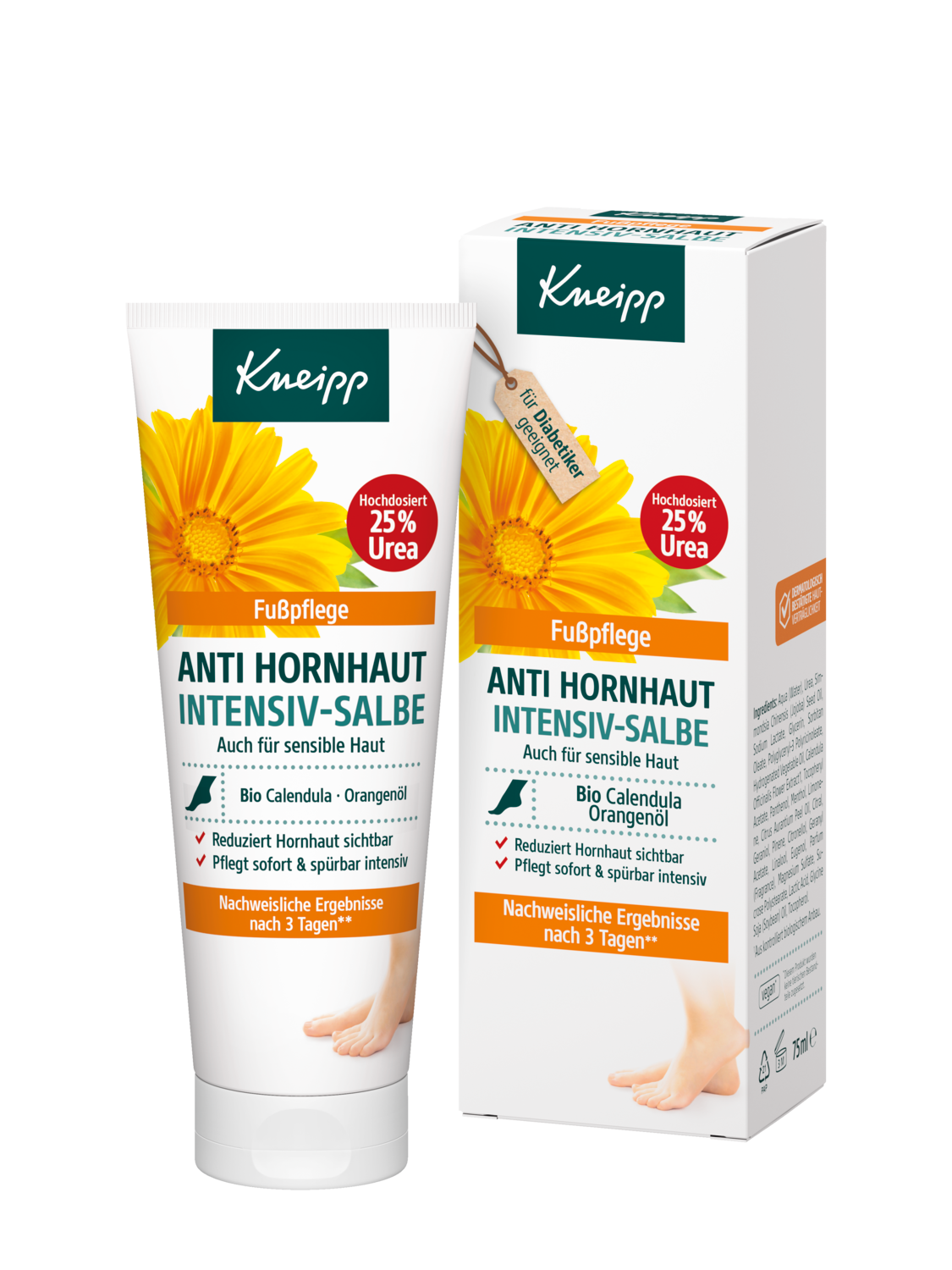 Kneipp Anti Hornhaut Intensiv Salbe 75ml - Vorderansicht