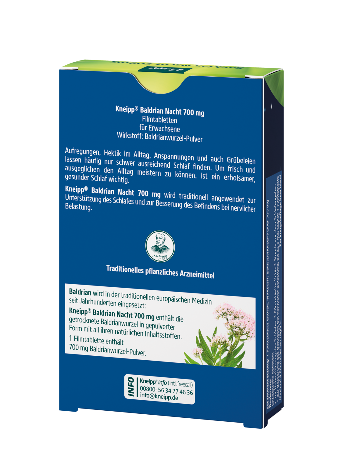 Kneipp Baldrian Nacht 700 mg - R&uuml;ckansicht