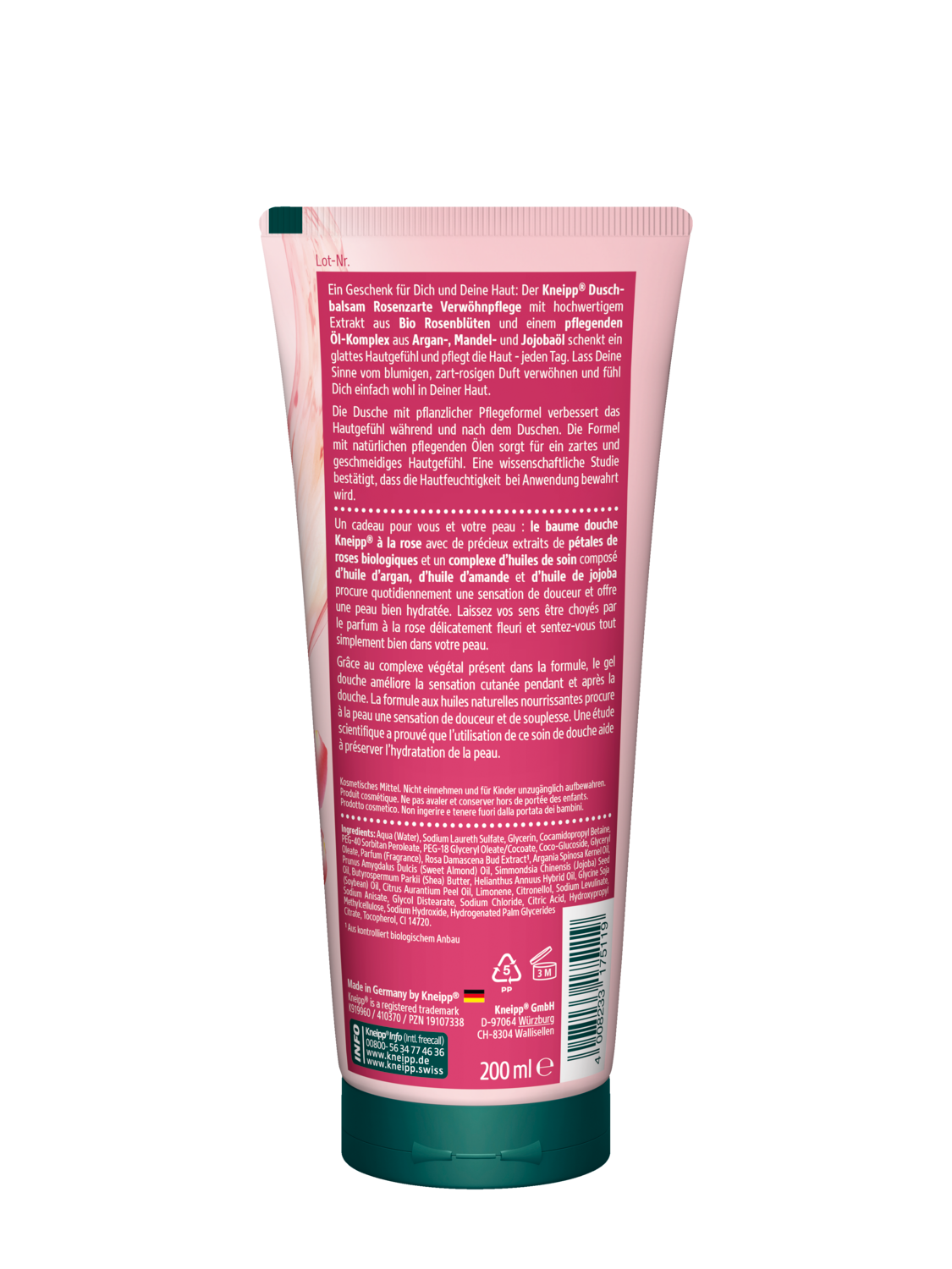 Duschbalsam Rosenzarte Verw&ouml;hnpflege - R&uuml;ckansicht
