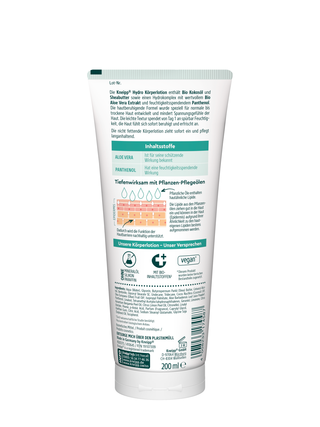 Kneipp K&ouml;rperlotion Hydro - R&uuml;ckansicht
