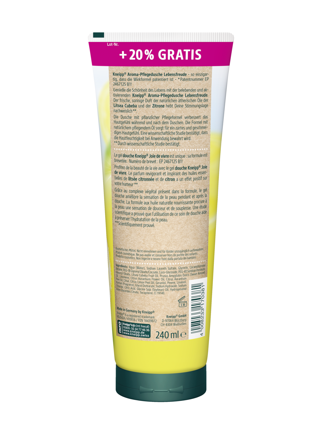 Aroma-Pflegedusche Lebensfreude + 20% gratis - R&uuml;ckansicht