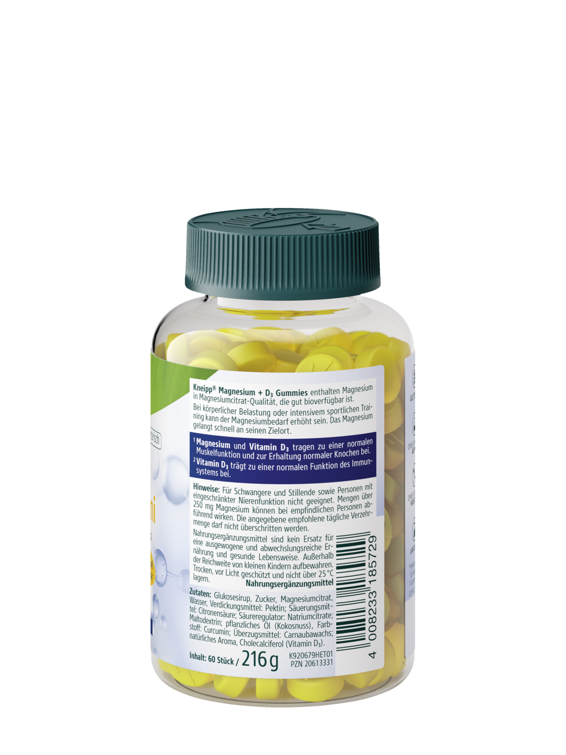 Magnesium + D3 Gummies - Rechte Ansicht