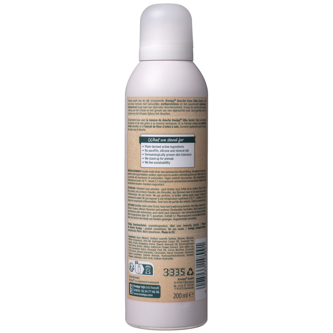 Schaum-Dusche Silky Secret - R&uuml;ckansicht