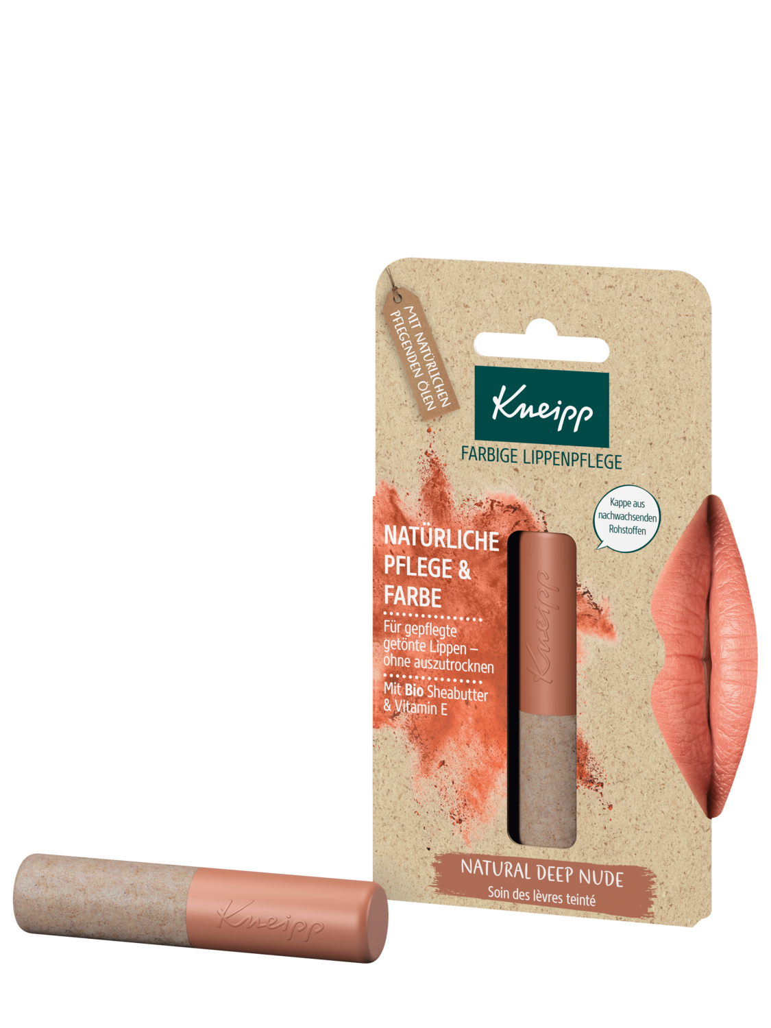 Farbige Lippenpflege Natural Deep Nude - Vorderansicht