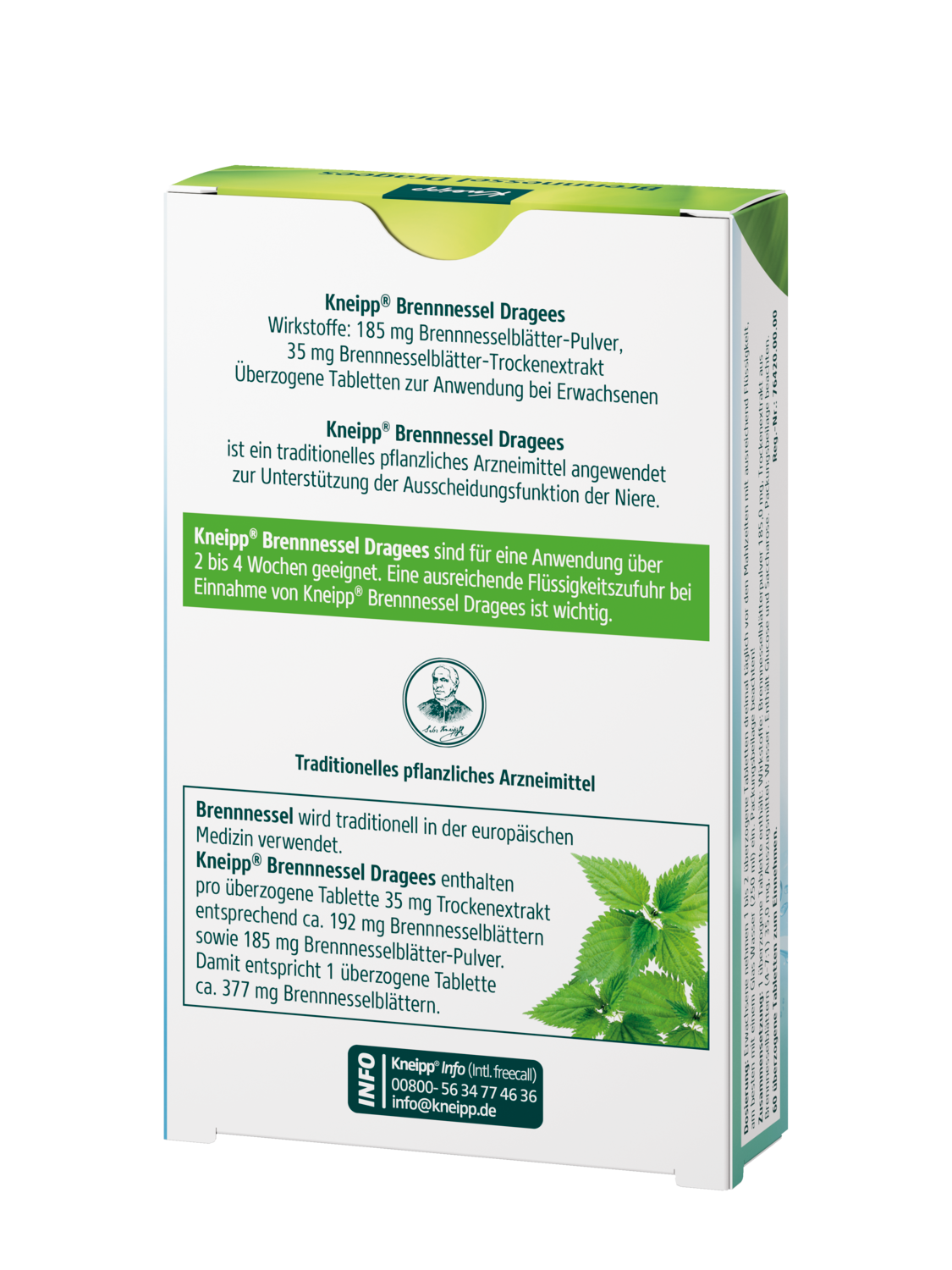 Kneipp Brennnessel Dragees - R&uuml;ckansicht