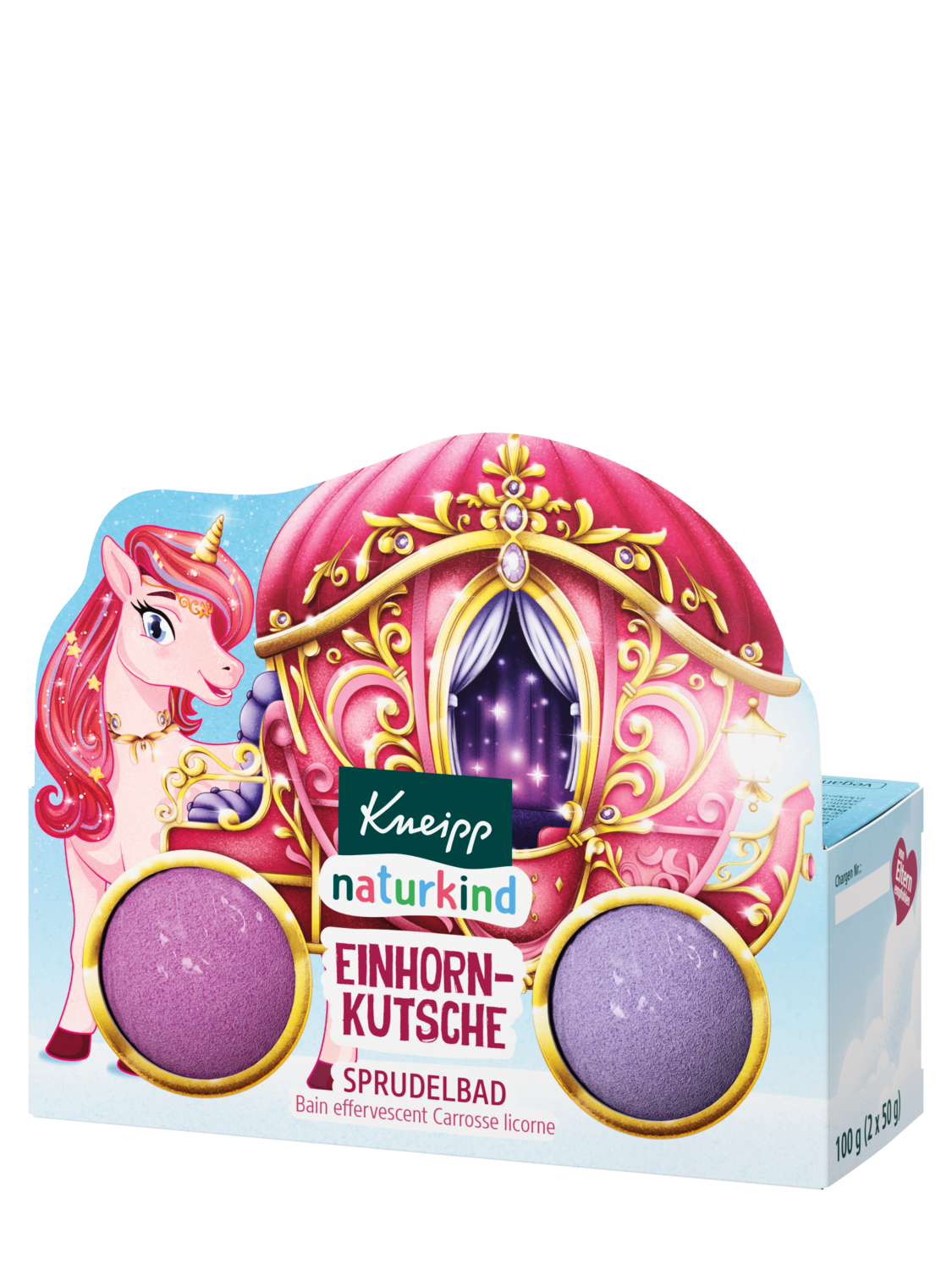 Kneipp naturkind Sprudelbad Einhorn-Kutsche - Vorderansicht