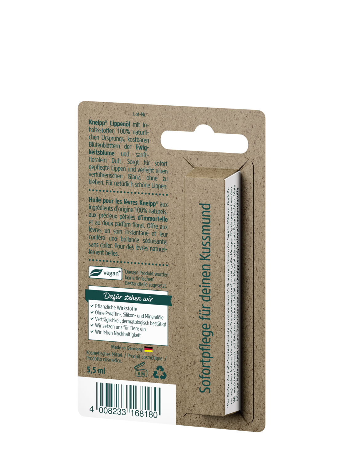 Lippen&ouml;l Ewigkeitsblume - R&uuml;ckansicht