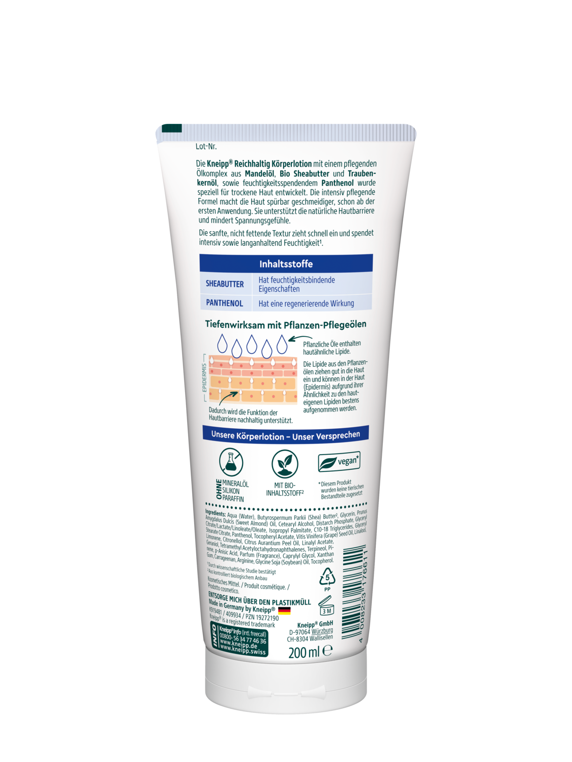 K&ouml;rperlotion Reichhaltig - Linke Ansicht