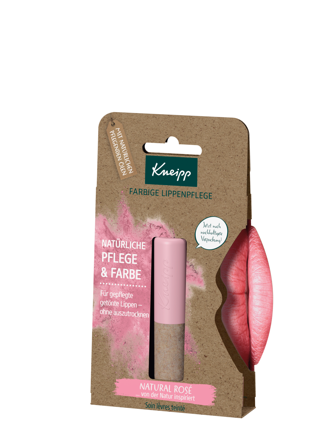 Farbige Lippenpflege Natural Ros&eacute; - Rechte Ansicht