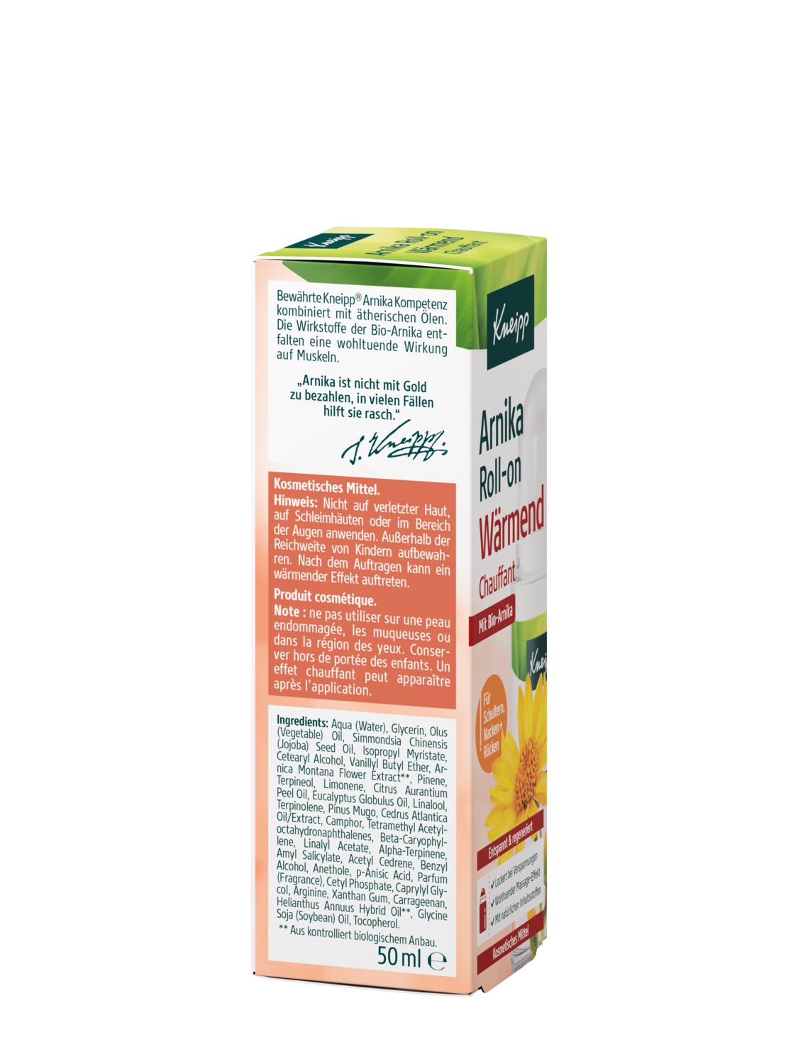 Kneipp Arnika RollOn Waermend 50ml - Rechte Ansicht