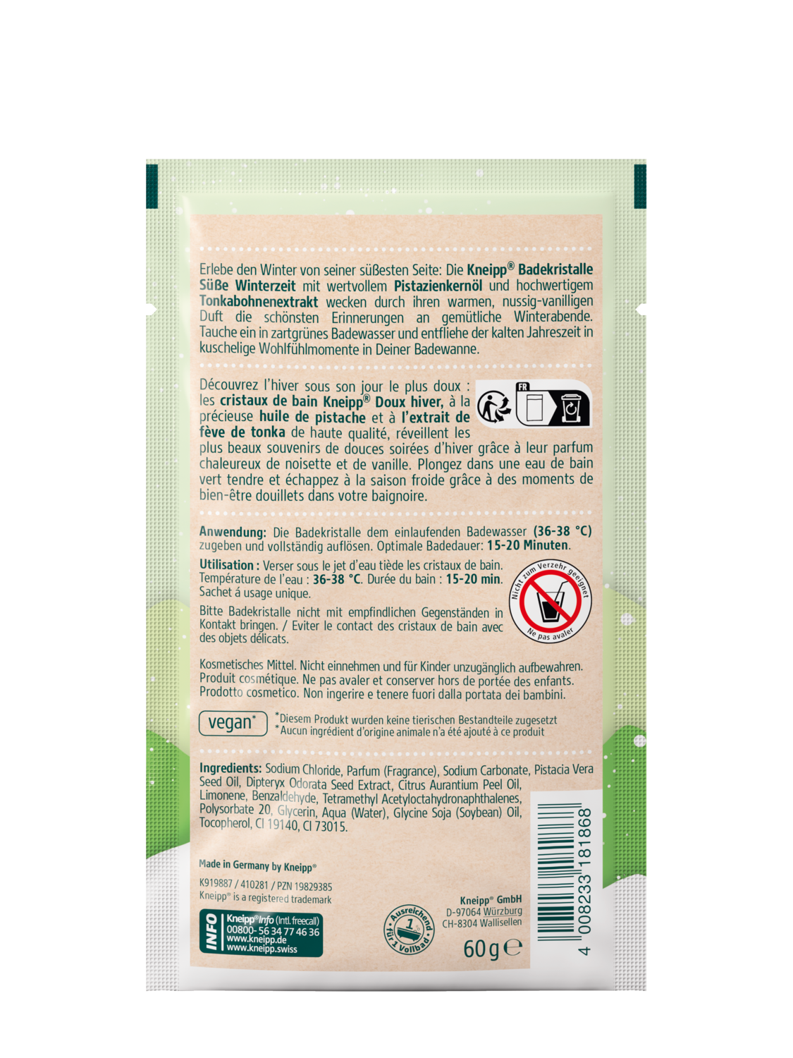 Badekristalle S&uuml;&szlig;e Winterzeit - R&uuml;ckansicht