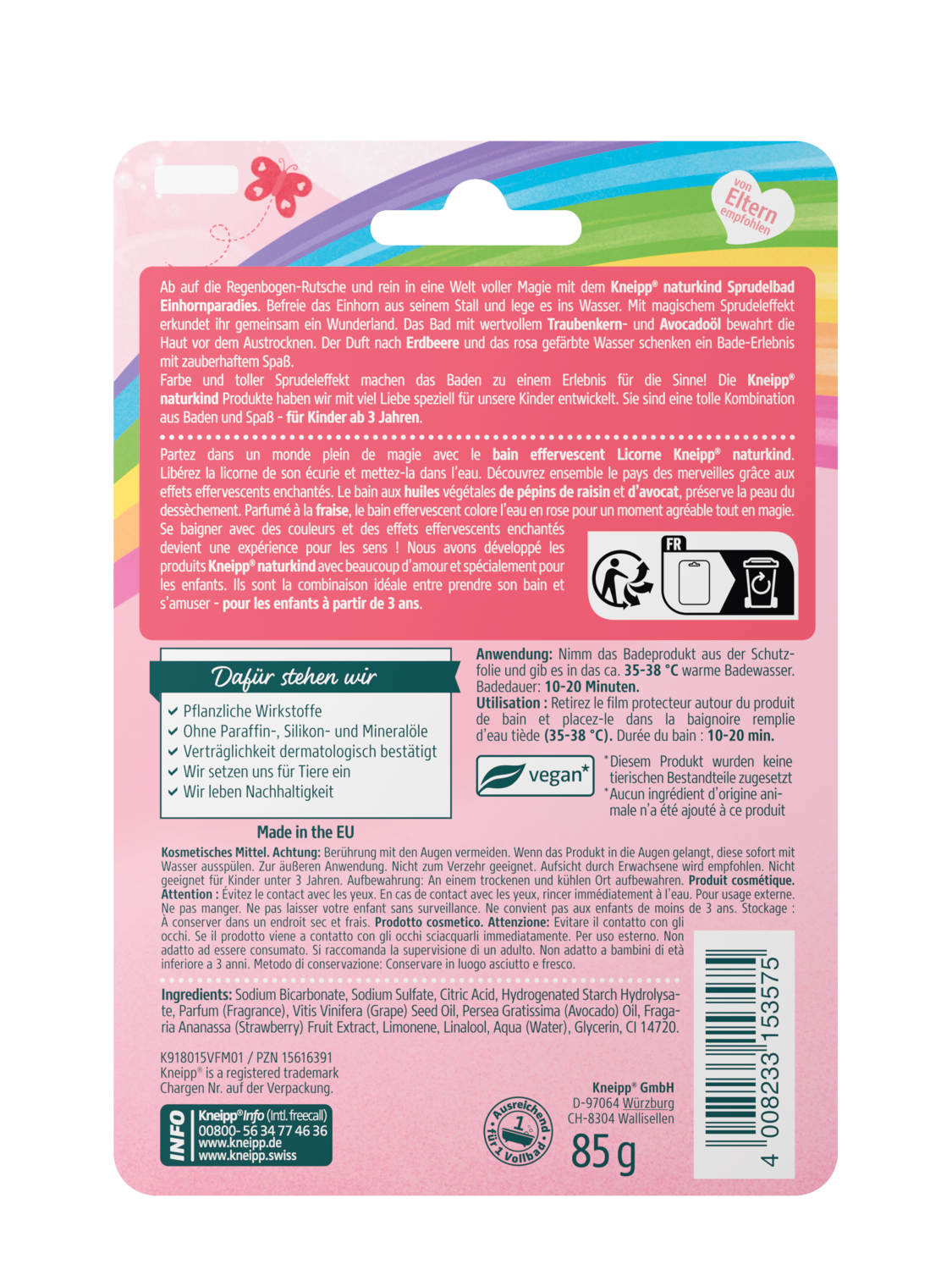 Naturkind Sprudelbad Einhornparadies - R&uuml;ckansicht