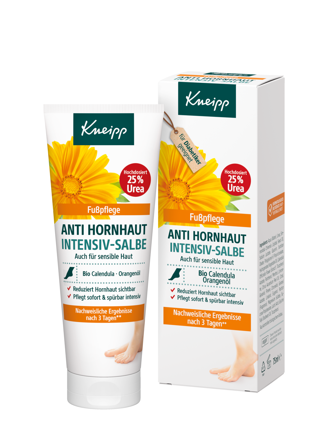 Kneipp Anti Hornhaut Intensiv Salbe 75ml - Vorderansicht
