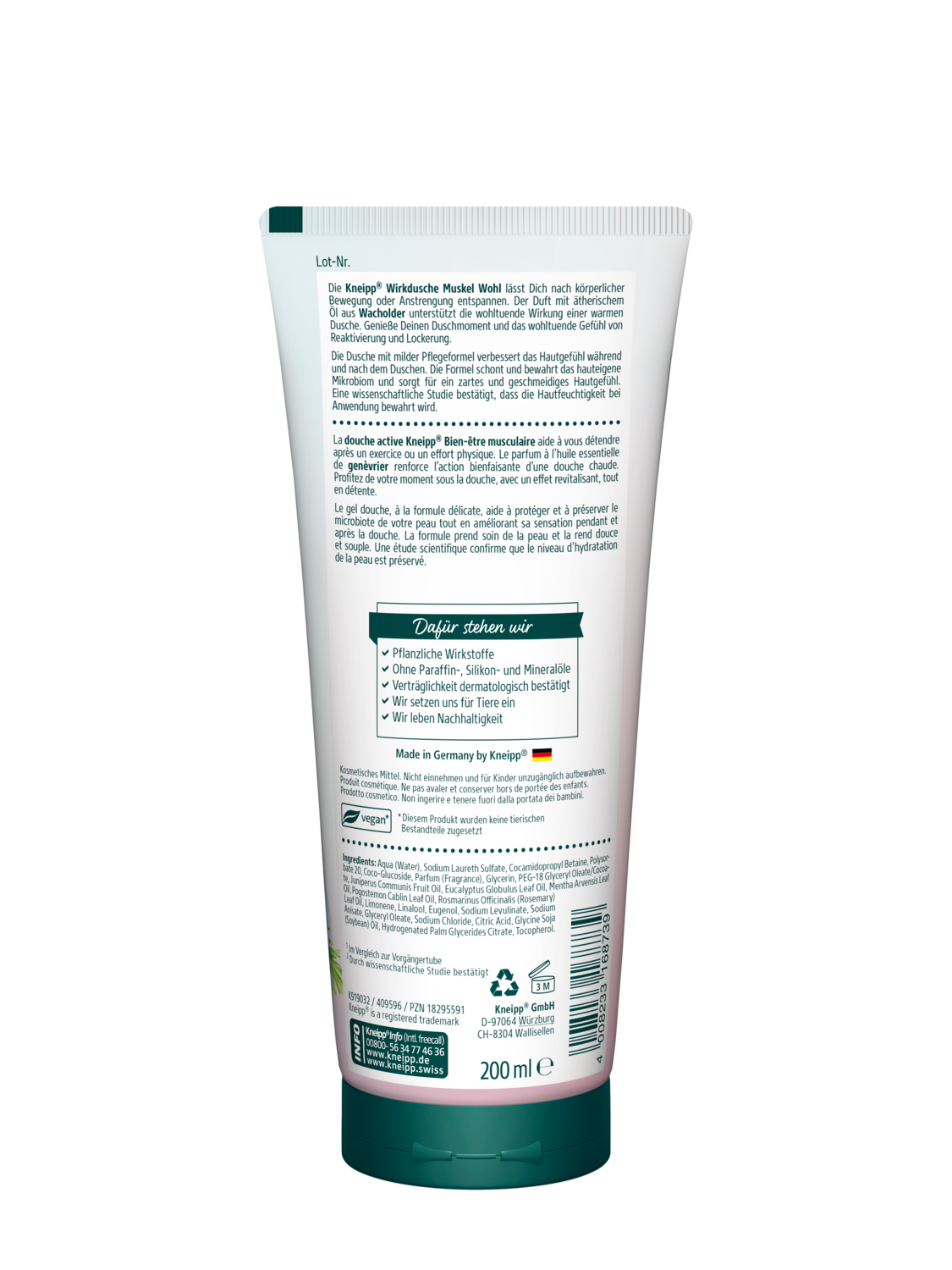 Wirkdusche Muskel Wohl - R&uuml;ckansicht