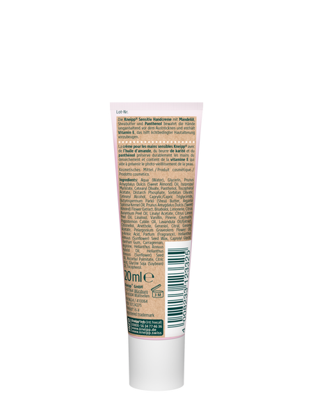 Sensitiv-Handcreme Mandelblüte Reisegröße - Rückansicht