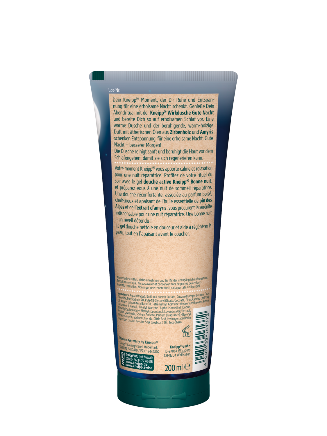 Wirkdusche Gute Nacht - R&uuml;ckansicht