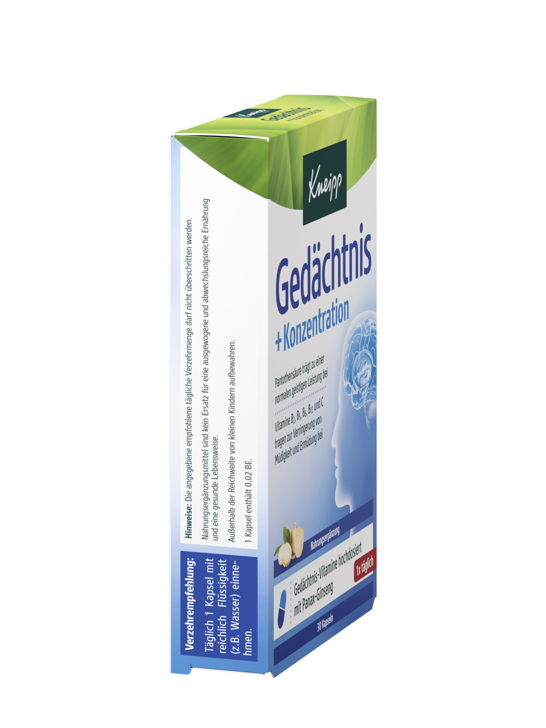 Kneipp Ged&auml;chtnis + Konzentration 30Stk - Rechte Ansicht