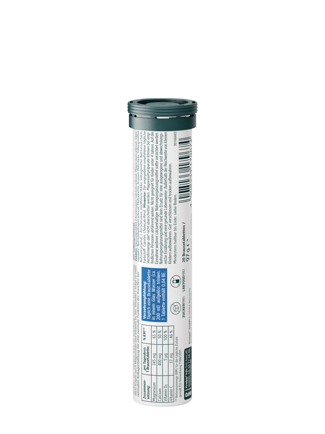 Kneipp Magnesium u. Calcium D3 Brausetabletten 20Stk - R&uuml;ckansicht