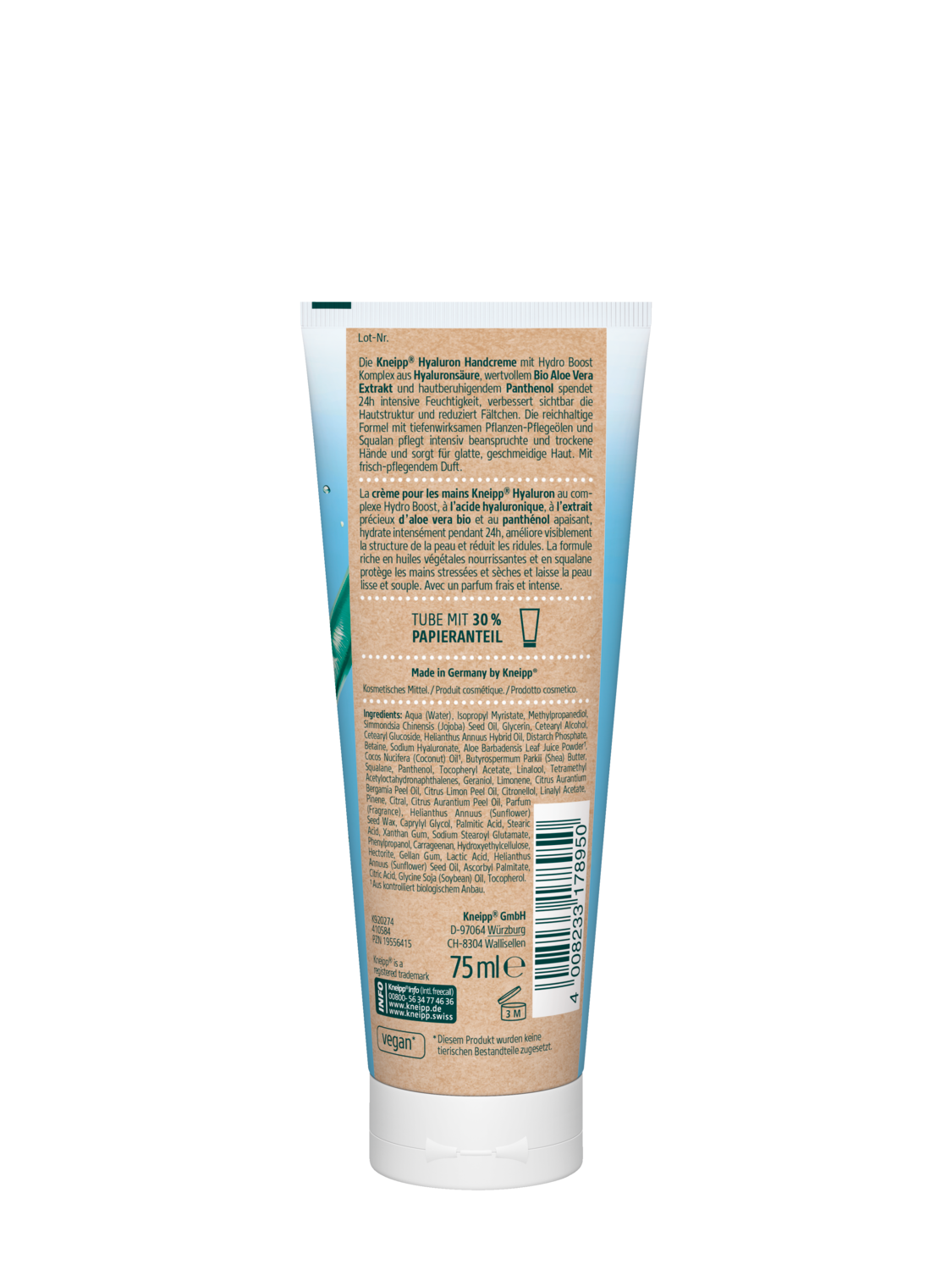 Kneipp Express-Pflege Sekunden Handcreme 75ml - R&uuml;ckansicht