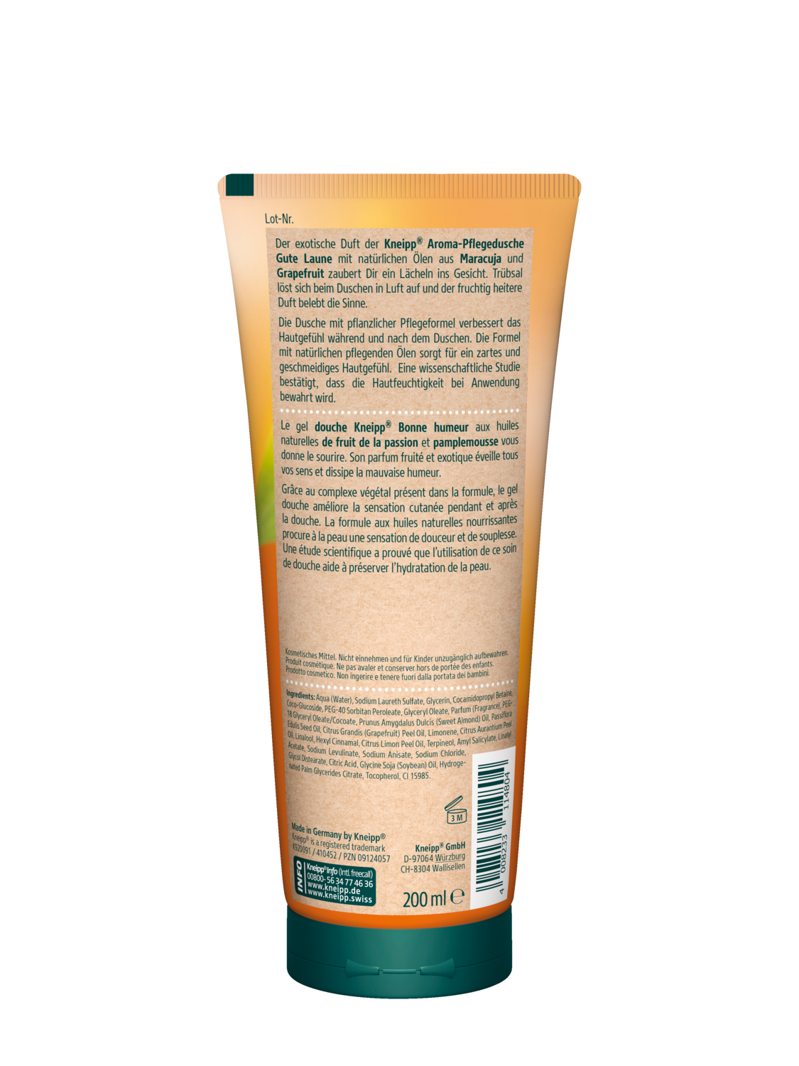 Kneipp Dusche Gute Laune 200ML - R&uuml;ckansicht