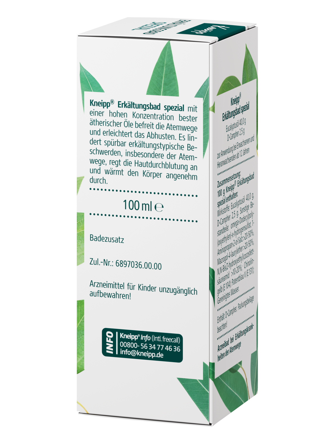 Kneipp Arzneibad Erk&auml;ltungsbad Spezial 100ml - Linke Ansicht