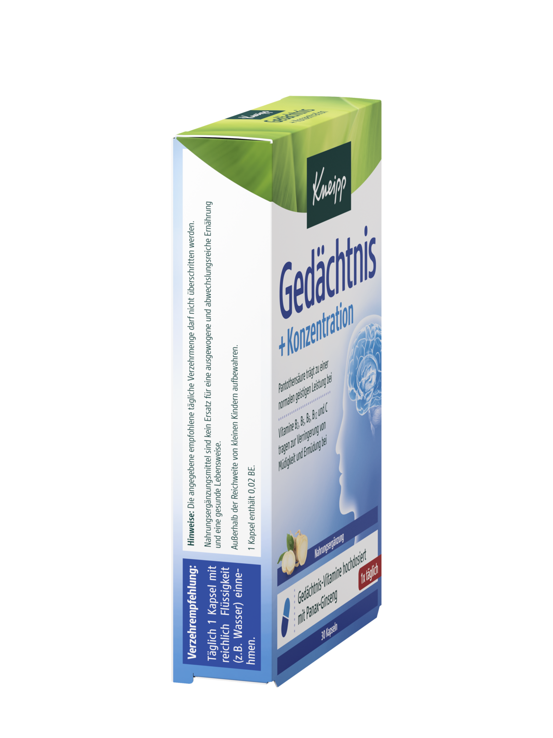 Kneipp Ged&auml;chtnis + Konzentration 30Stk - Rechte Ansicht
