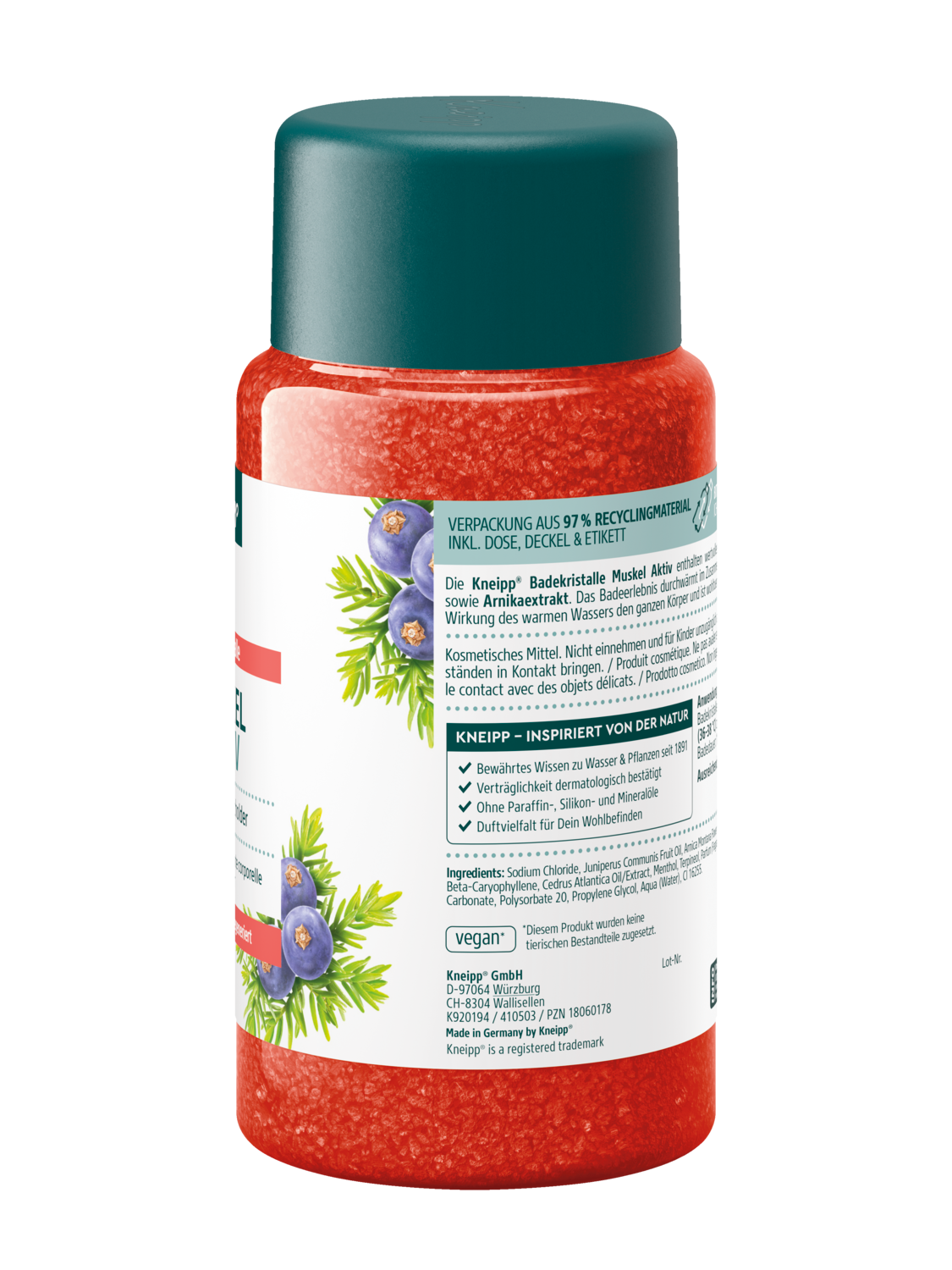 Kneipp Badekristalle MuskelAktiv 600g - Rechte Ansicht