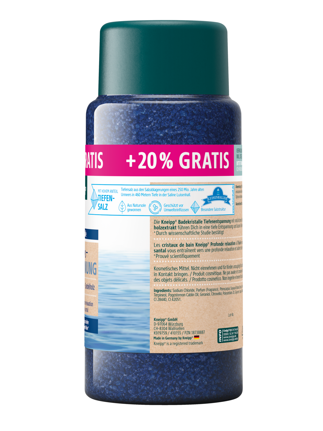 Badekristalle Tiefenentspannung + 20% gratis - Rechte Ansicht