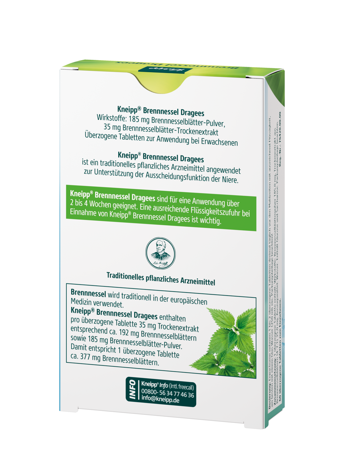 Kneipp Brennnessel Dragees 60ST - R&uuml;ckansicht