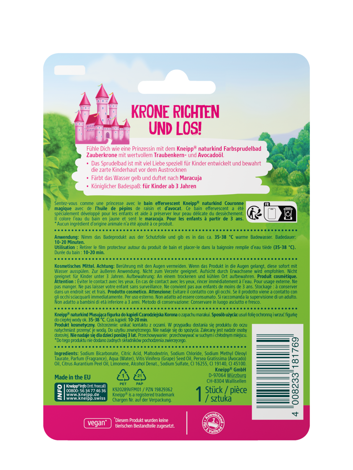 Naturkind Farbsprudelbad Zauberkrone - R&uuml;ckansicht