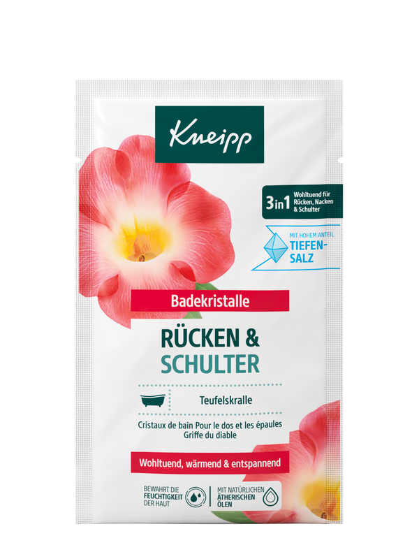 Badekristalle Rücken und Schulter
