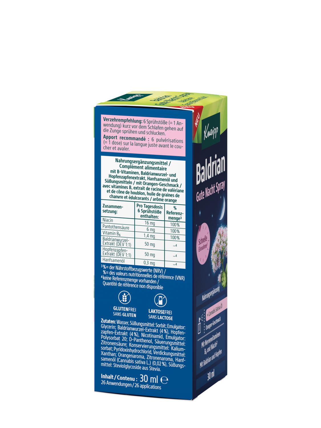 Baldrian Gute Nacht Spray - Rechte Ansicht