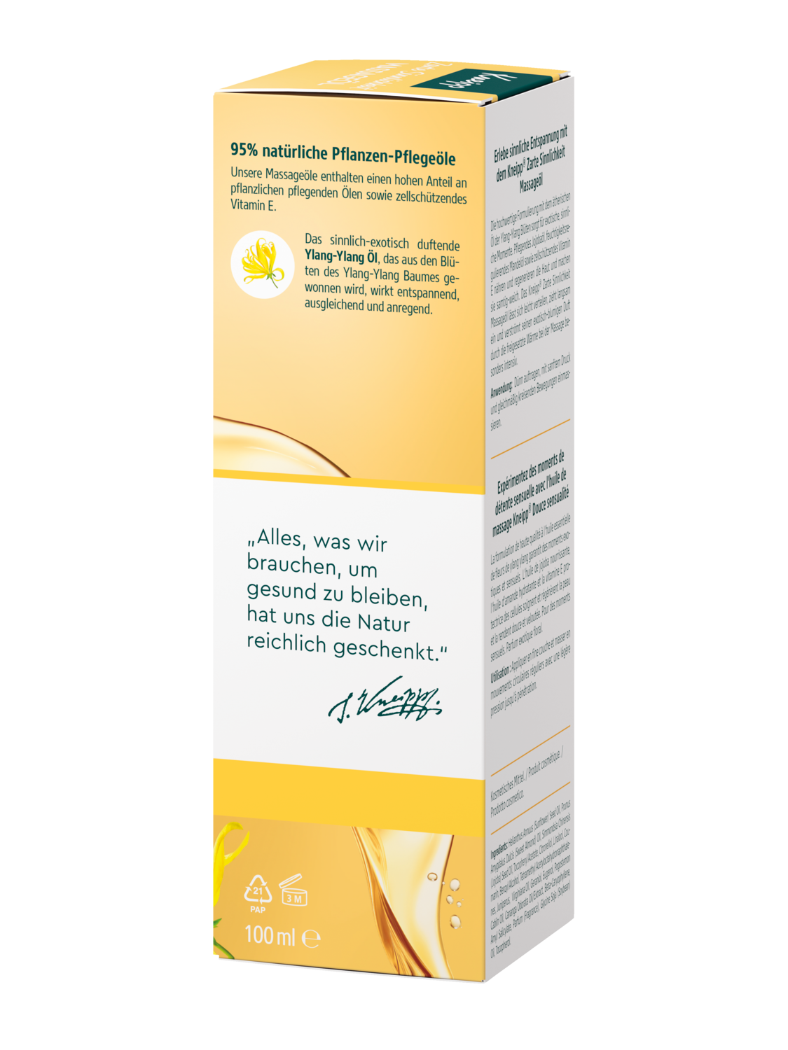 Kneipp Massage&ouml;l Zarte Sinnlichkeit 100ml - Linke Ansicht