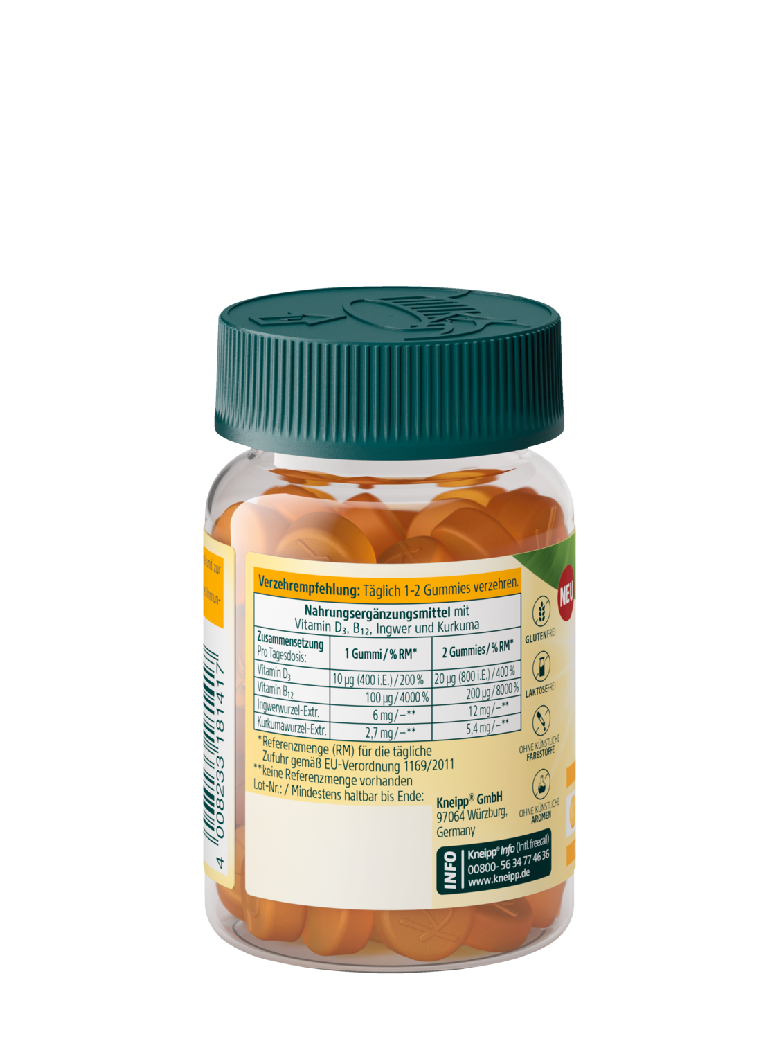 Kneipp D3B12-Gummies 30St - R&uuml;ckansicht