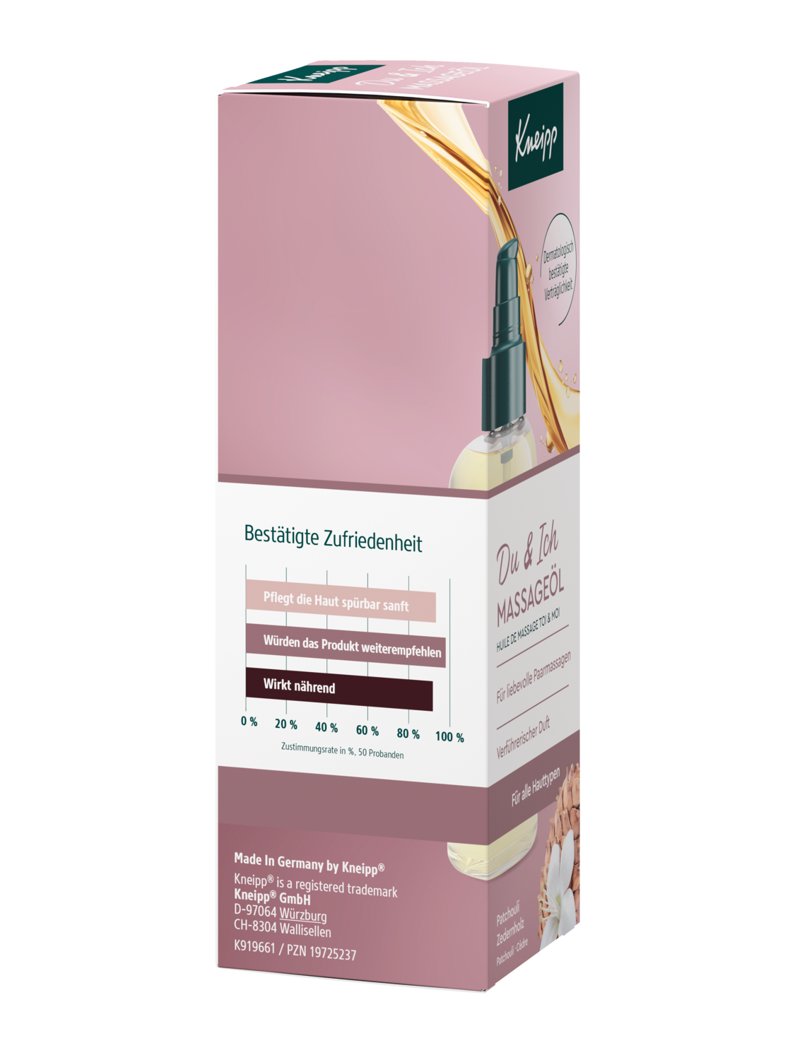 Kneipp Massage&ouml;l Du und Ich 100ml - Rechte Ansicht