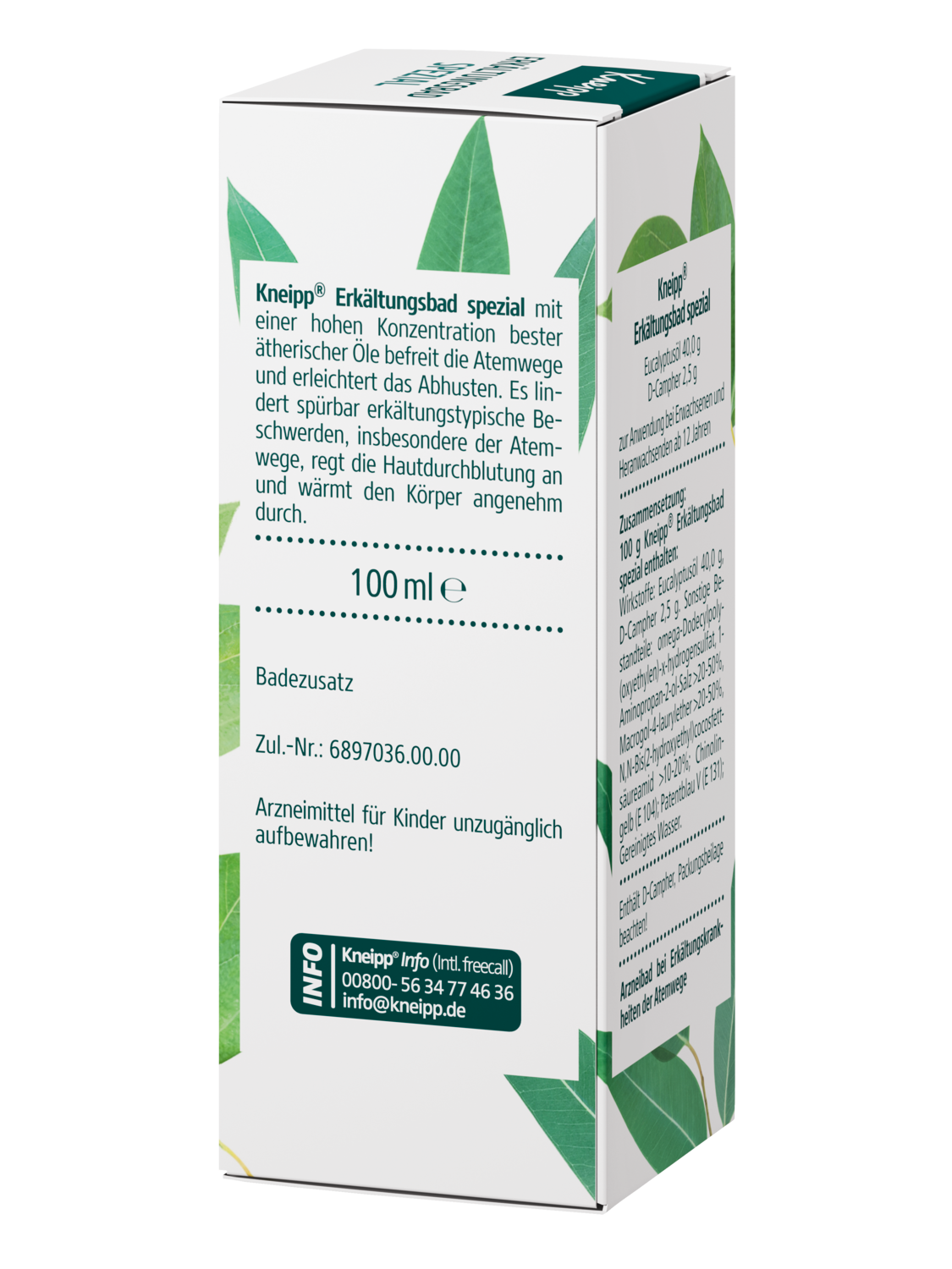 Kneipp Arzneibad Erk&auml;ltungsbad Spezial 100ml - Linke Ansicht