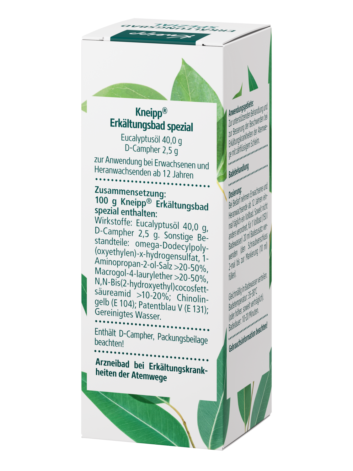 Kneipp Arzneibad Erk&auml;ltungsbad Spezial 100ml - R&uuml;ckansicht