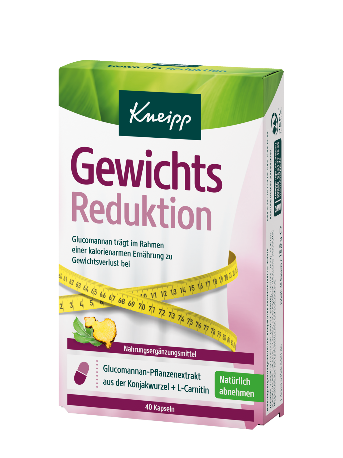 KNEIPP Gewichts Reduktion 40 Kapseln - Vorderansicht