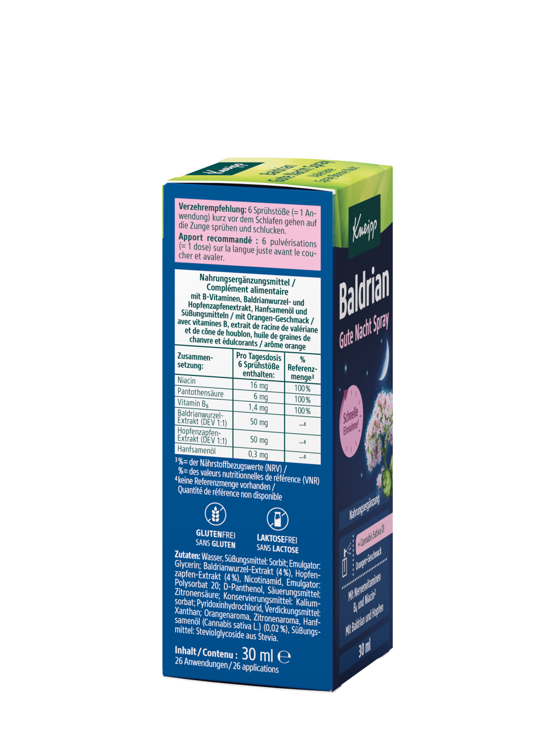 Baldrian Gute Nacht Spray - Rechte Ansicht