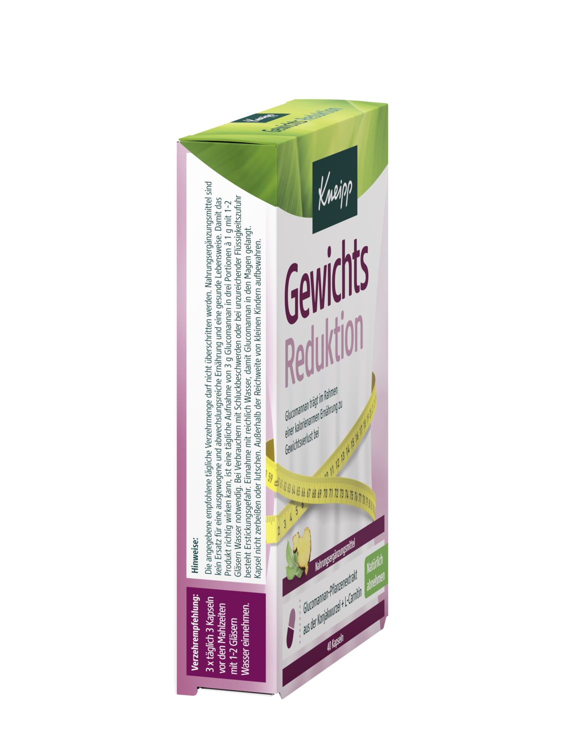 Kneipp Gewichts-Reduktion 40 Kapseln - Rechte Ansicht