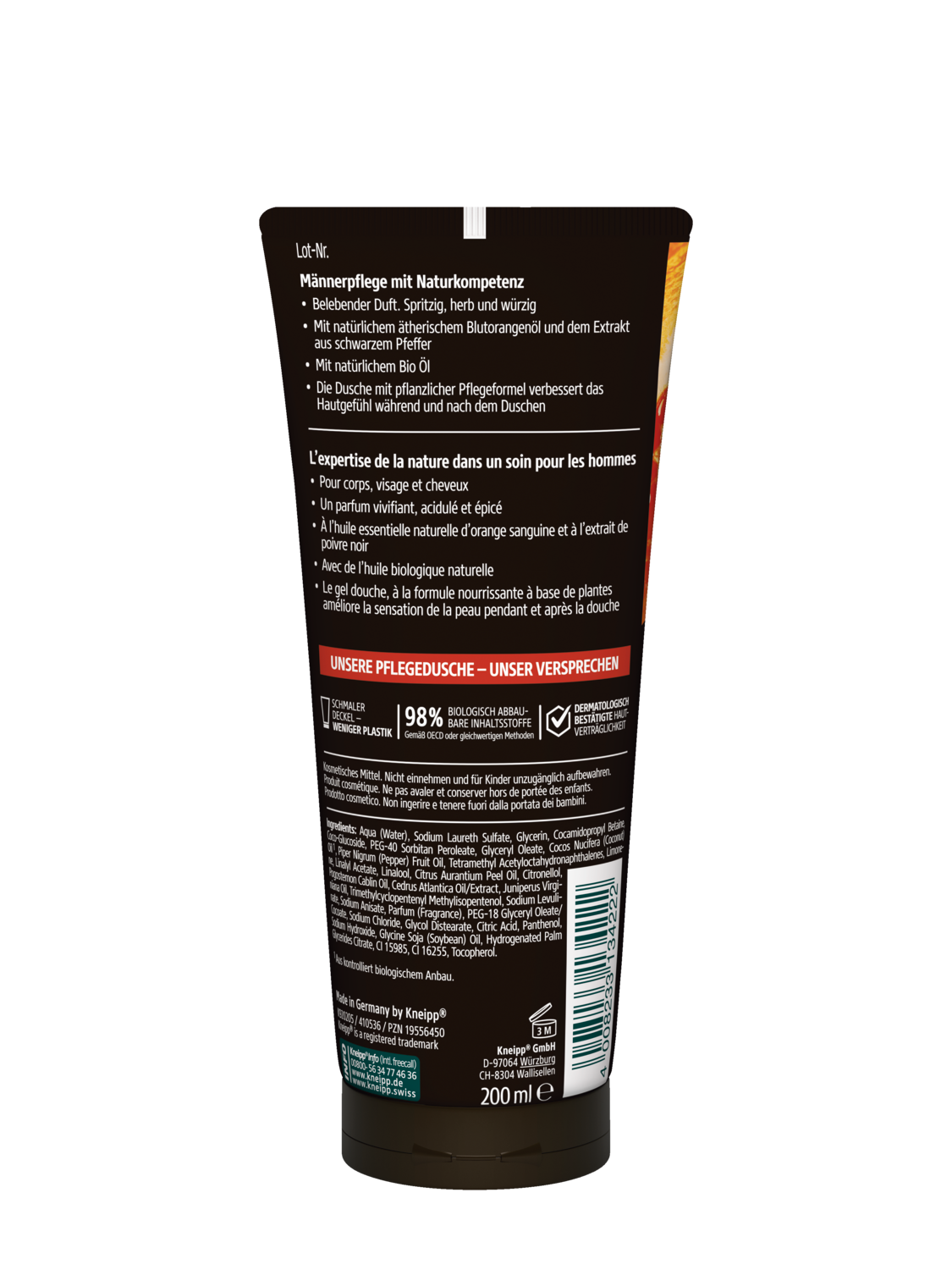 Kneipp 3in1 Dusche Energie - R&uuml;ckansicht