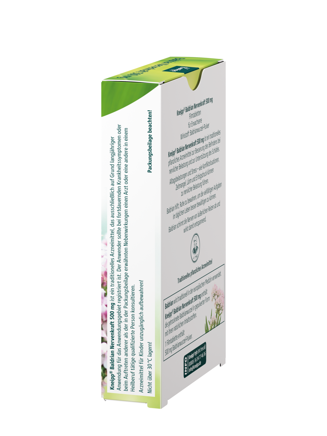 Kneipp Baldrian Nervenkraft 500 mg - Linke Ansicht