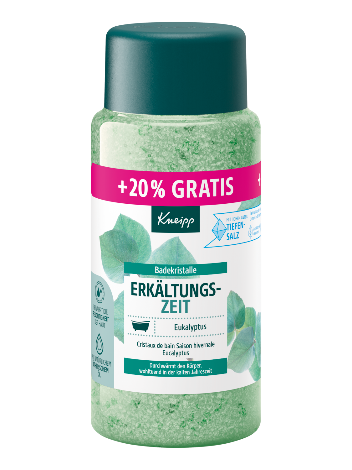 Badekristalle Erk&auml;ltungszeit + 20% gratis - Vorderansicht