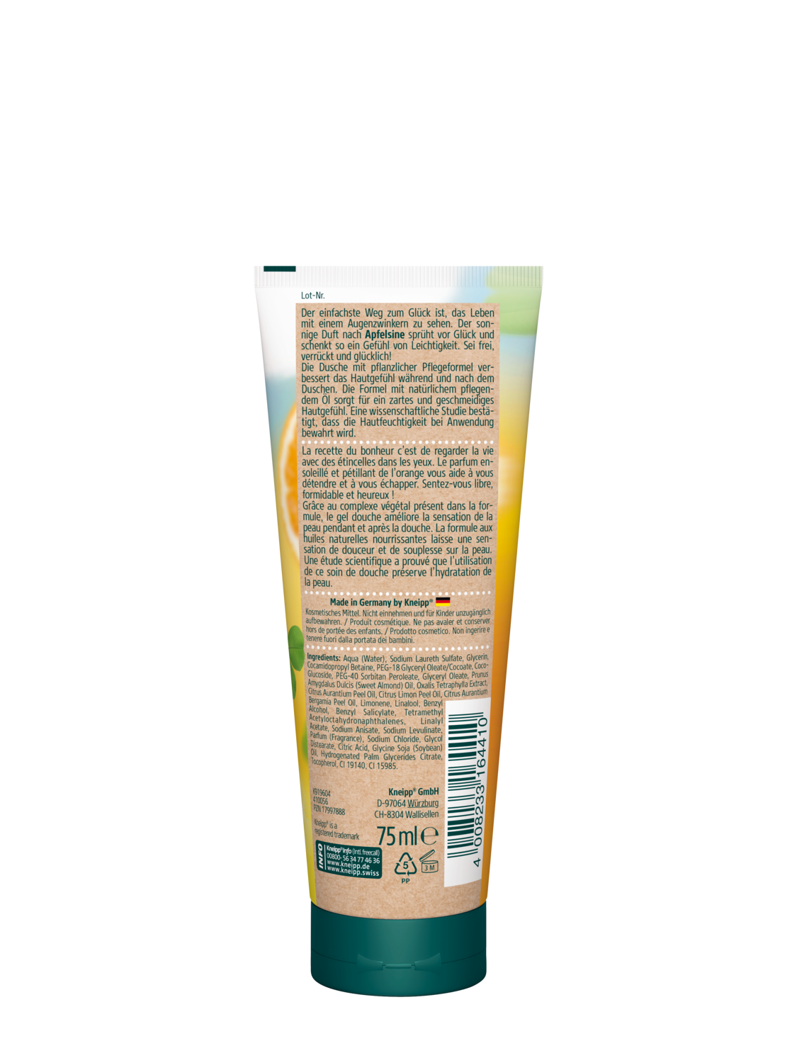 Aroma-Pflegedusche Sei frei, verr&uuml;ckt & gl&uuml;cklich! - R&uuml;ckansicht