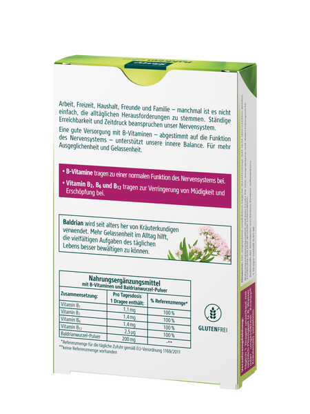 Baldrian plus Nervenvitamine  - Rückansicht