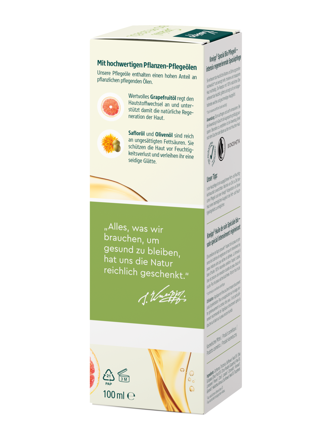 Spezial Bio Pflege&ouml;l - Linke Ansicht